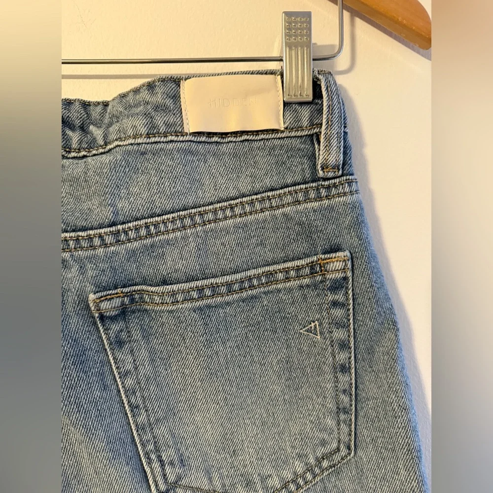 Hidden Lace Up Denim Straight Leg Jeans Size 26 - Picture 7 of 16